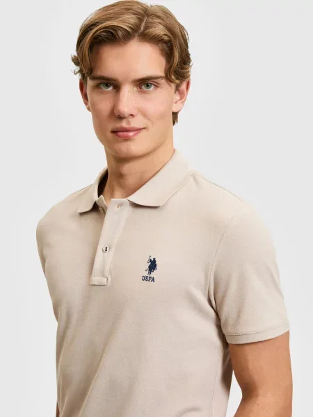 Поло US Polo бежевий