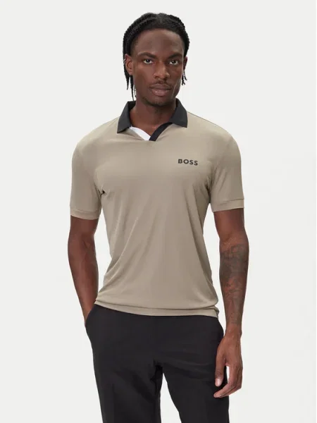 BOSS Tricou polo Palle bej