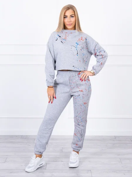 Geacă Kesi cu imagine gri