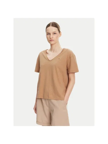 Tommy Hilfiger Póló Relaxed Fit bézs