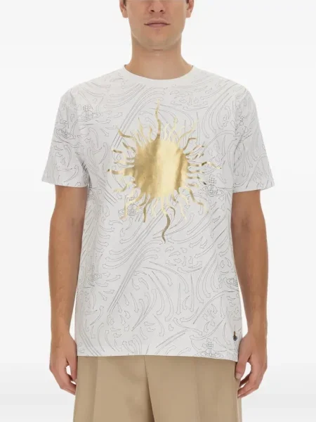 Tricou Vivienne Westwood cu imagine alb