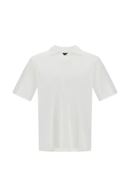 Tricou polo Herno tricotate alb