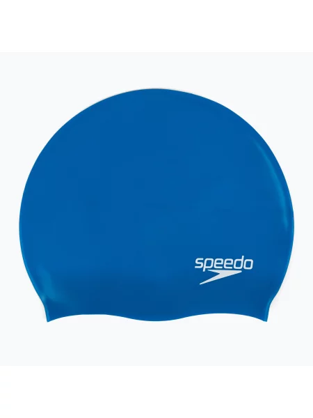 Детска шапка за плуване Speedo Plain Flat Silicone синя