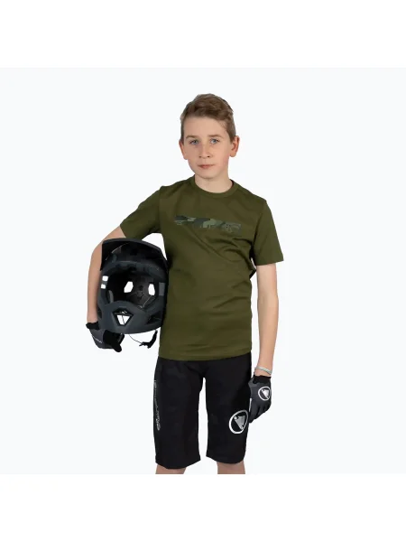Gyerek kerékpáros nadrág Endura Jr Burner Short black camo Burner Short Jr fekete