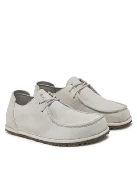 Semišové polobotky Birkenstock Utti Lace bílé
