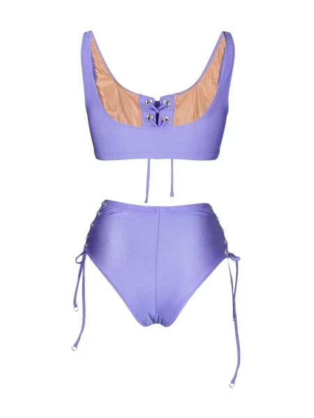 Bikini Noire Swimwear sznurowany koronkowy fioletowy
