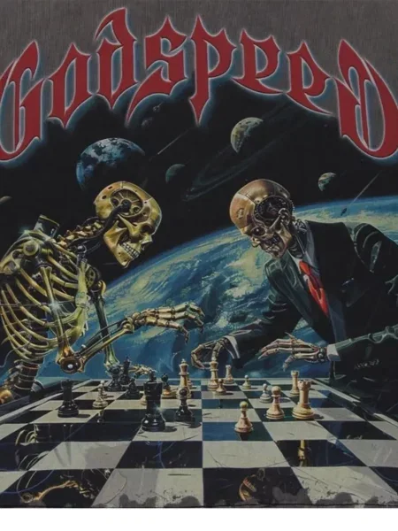 Тениска Godspeed с принт сиво