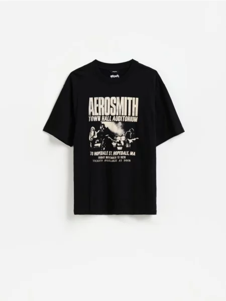 Reserved T-shirt Aerosmith czarny