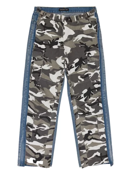 Камуфлажни дънки straight leg Purple Brand с принт синьо