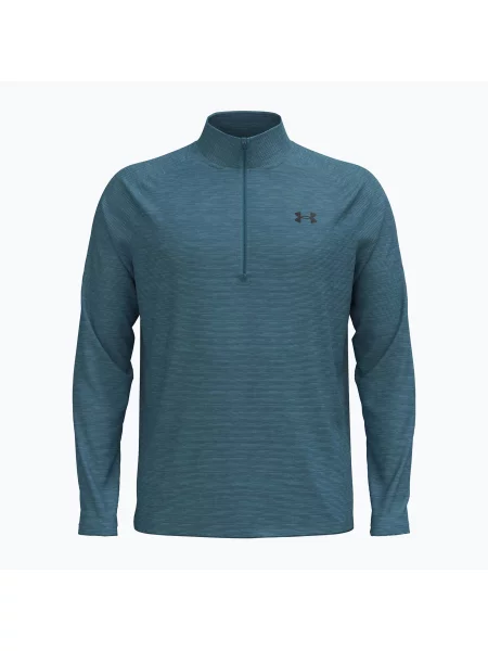 Koszulka funkcyjna z logo i zamkiem błyskawicznym Under Armour czarna