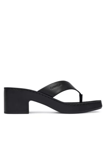 Stringai Calvin Klein blokinis kulnas juoda
