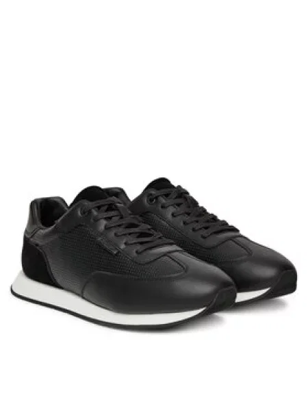Calvin Klein Sneakersy Low Prof Runn Laceup Perf Lth černá