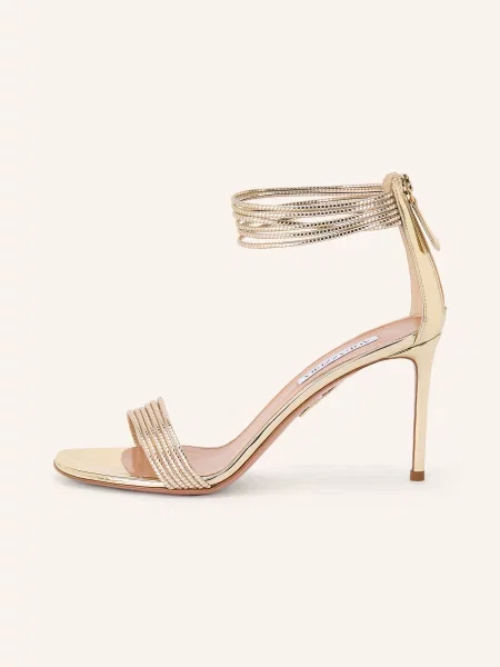 Aquazzura Sandały Sway gold złote