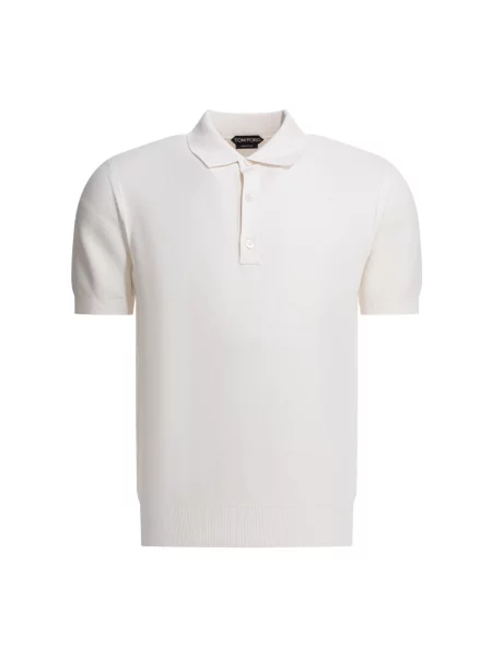 Jedwabna koszulka polo Tom Ford biała