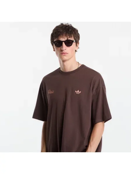 Tričko adidas Paris GFX Tee Brown M hnědé