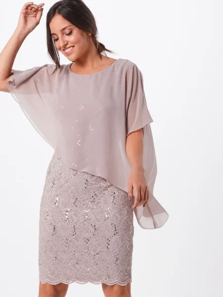 SWING Rochie taupe / roz pal gri