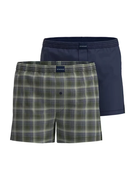 TOM TAILOR Boxeri bleumarin / kaki / oliv alb