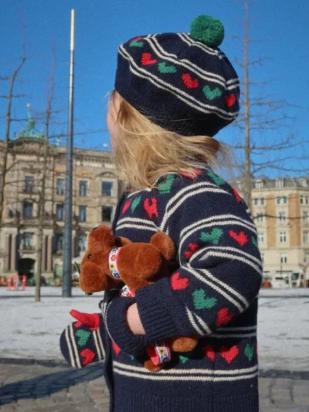 Konges Sløjd Dětský kardigan s příměsí vlny BELOU KNIT CARDIGAN
