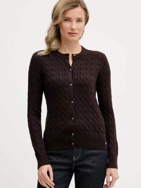 Calvin Klein Jeans cardigan din amestec de lână maro