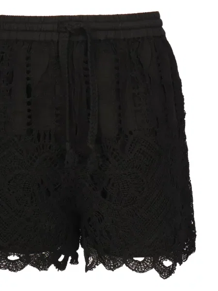 Pantaloni scurți Pinko din dantelă negru