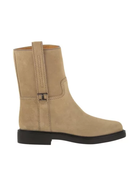 Botki Tod's zamszowe beżowe
