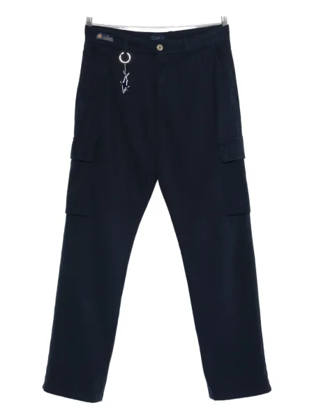 Pantaloni cargo Paul & Shark cu autograf albastru