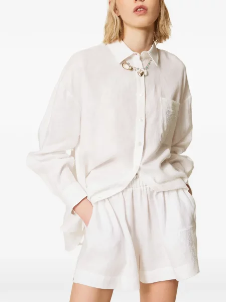 Pantaloni scurți Twinset alb