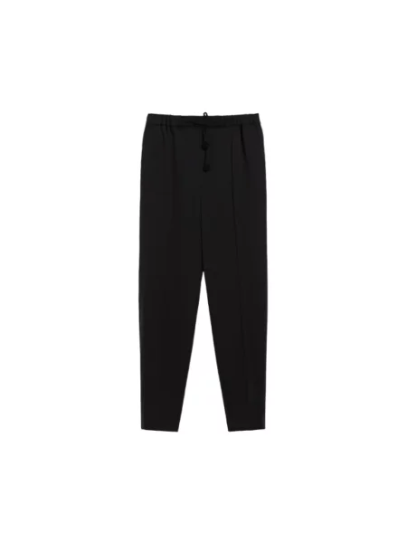 Spodnie Max Mara wełniane czarne