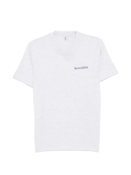 Tricou Sporty & Rich cu imagine gri