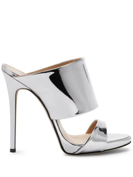 Sandale Giuseppe Zanotti din piele argintiu