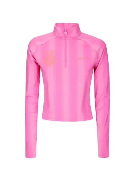 Koszulka Adidas z zamkiem błyskawicznym do połowy bez rękawów skórzana brązowa