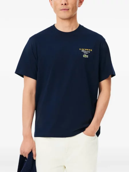 Tricou Lacoste cu imagine tenis albastru
