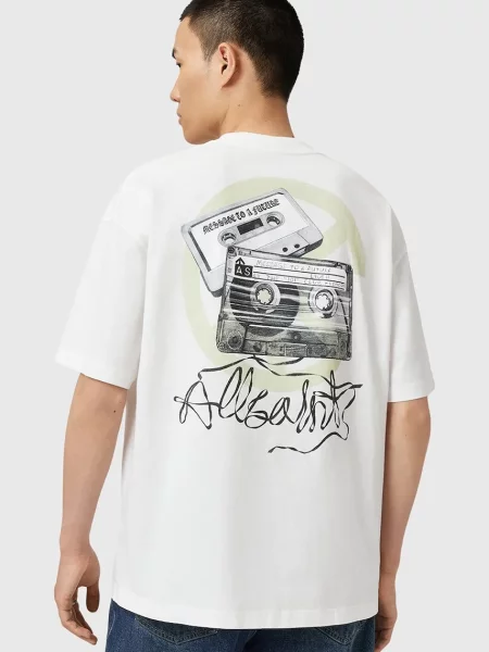 All Saints Tricou REEL | Relaxed fit alb