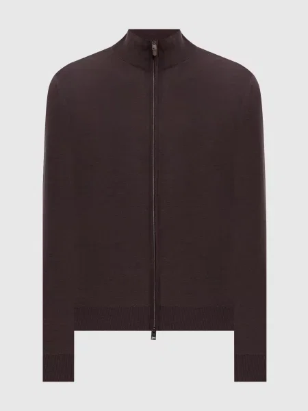 Кардиган з вовни Canali коричневий