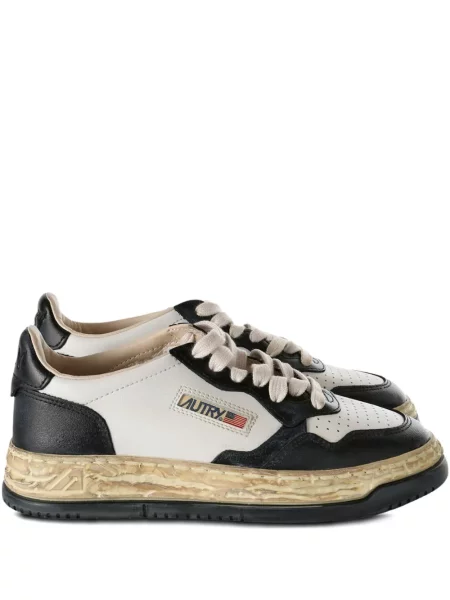 Top Maison Mihara Yasuhiro din piele alb