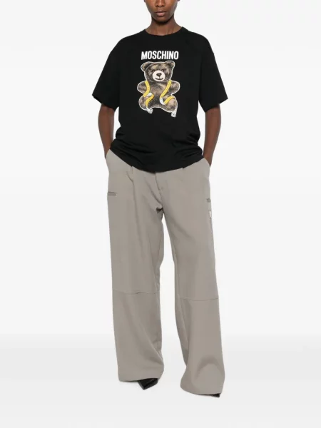 Ursuleț de pluș tricou Moschino cu imagine negru