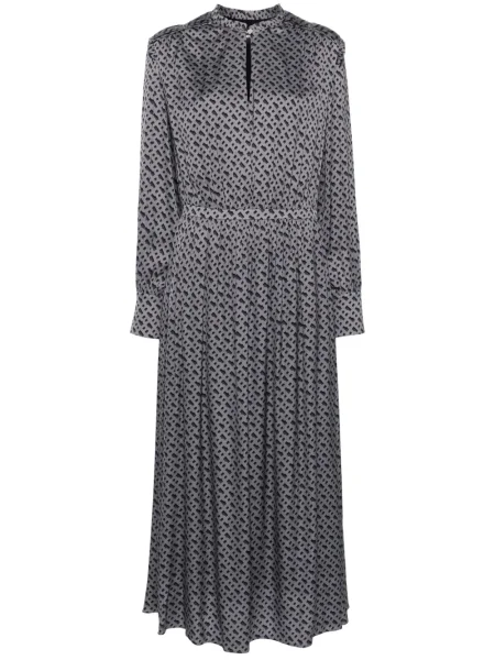 Rochie midi Boss cu imagine până la genunchi de costum gri