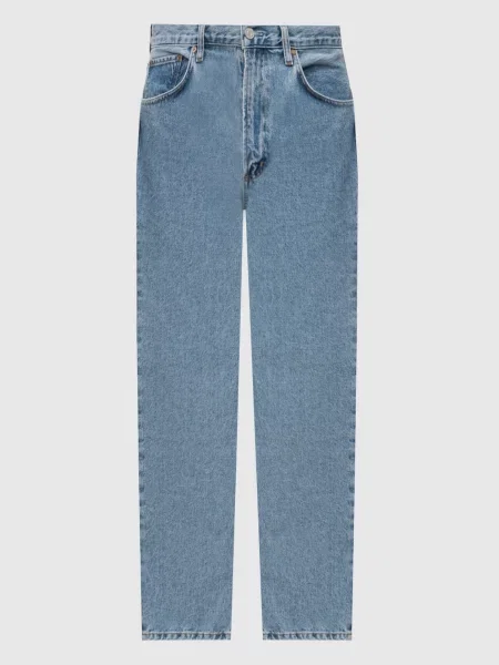 Джинси з ефектом потертості Agolde блакитні