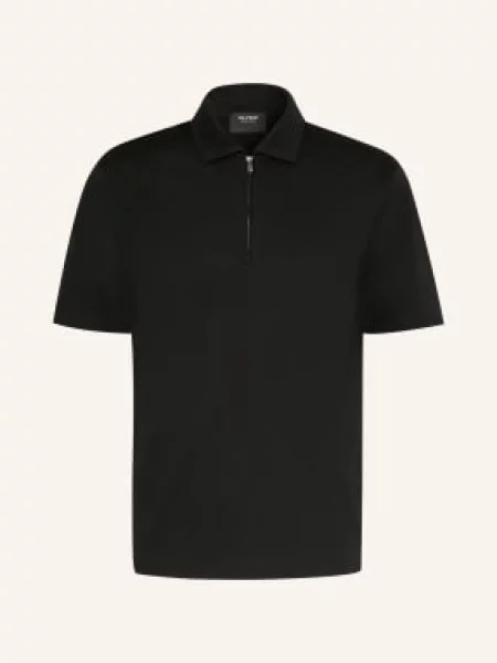 Olymp Signature Dzianinowa Koszulka Polo schwarz czarne