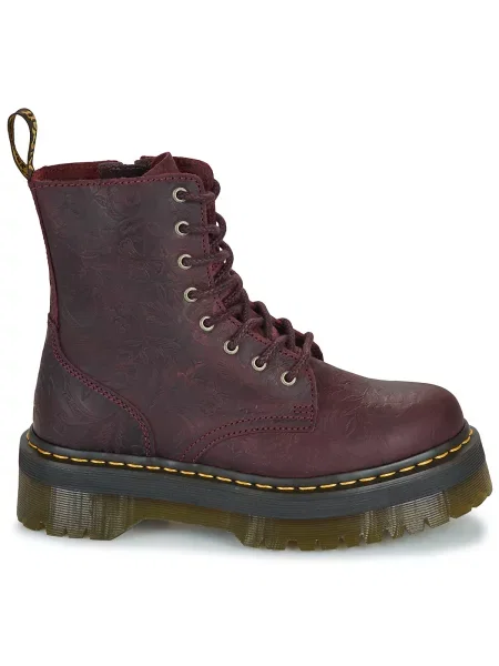 Pantofi Dr. Martens cu model floral roșu
