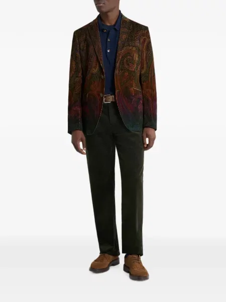 Pantaloni Etro de catifea cord verde