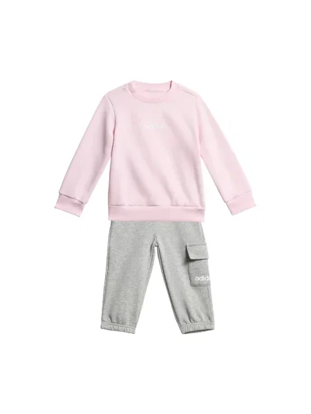 ADIDAS SPORTSWEAR Costum de trening Essentials gri amestecat / roz alb