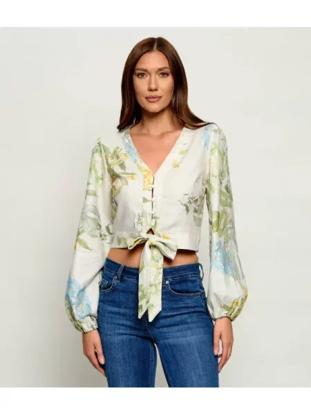 GUESS De in bluză SHIRLEY | Cropped Fit verde