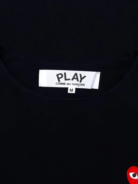Pulover Comme Des Garcons Play cu motiv cu inimi negru