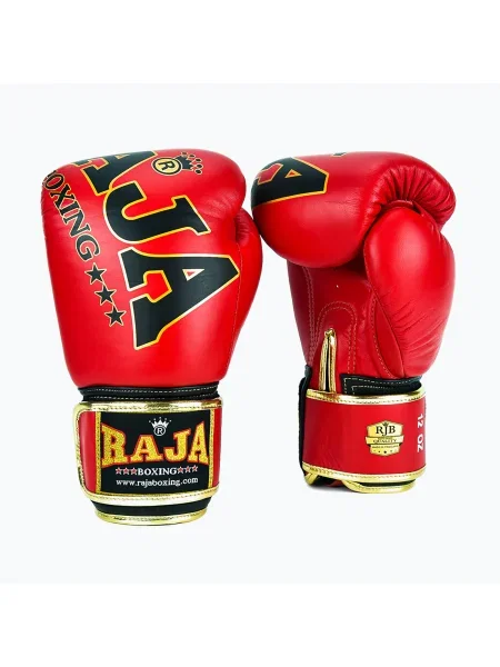 RAJA BOXING Произход Стандартна естествена кожа боксови ръкавици червени