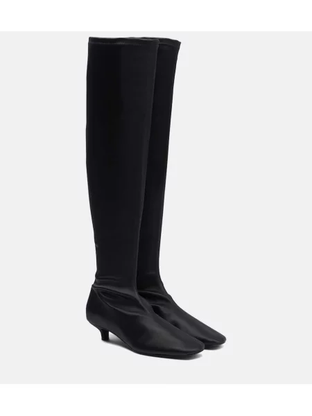 Cizme Toteme din satin negru