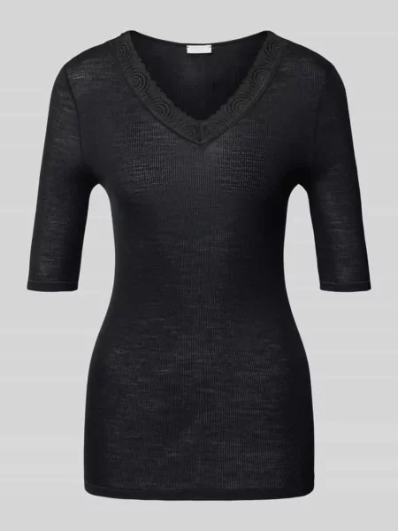 Bluzka z rękawem o dł. Hanro czarna