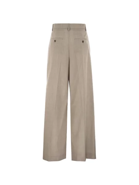 Cu centură pantaloni Weekend Max Mara gri