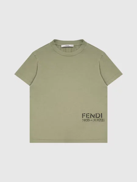 Футболка з принтом Fendi зелена