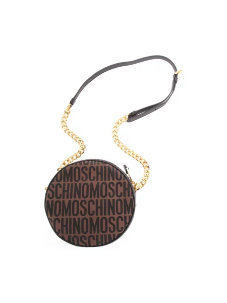 Torebka Moschino z logo brązowa
